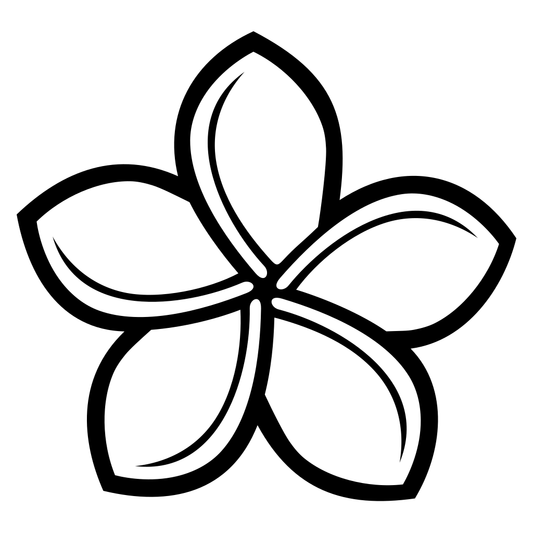 Frangipani flower vector design for creative cutting projects