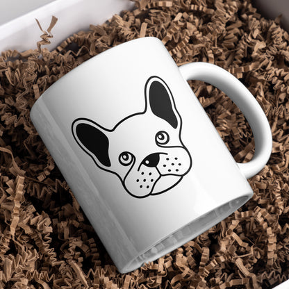 Creative French bulldog head vector design for cutting machines