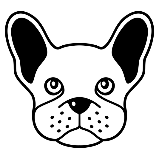 Creative French bulldog head vector design for cutting machines