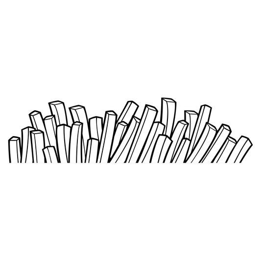 Creative vector art design featuring crispy French fries