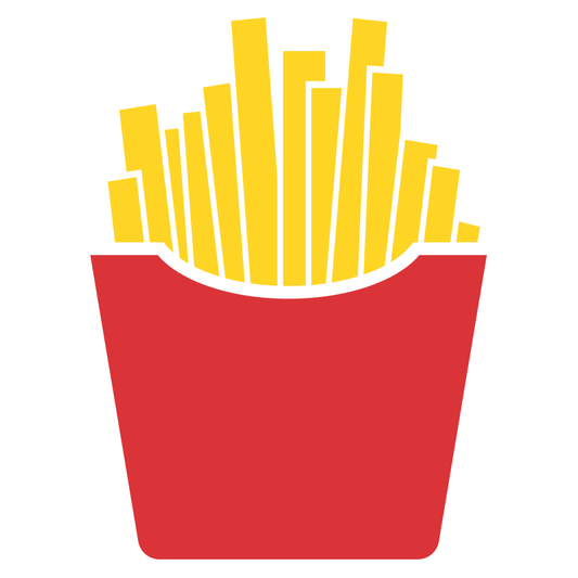 Creative vector design of French fries for cutting machines