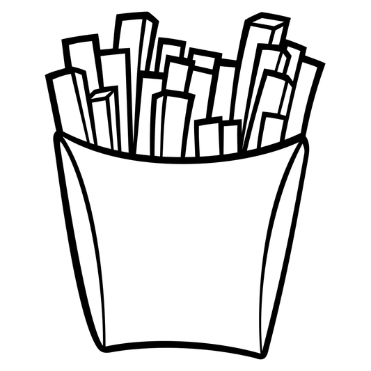 Delicious vector design of French fries for cutting machines