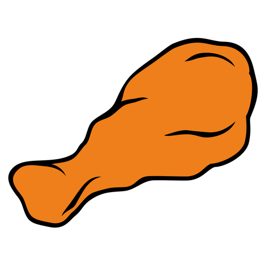 Delicious fried chicken leg vector for cutting machines