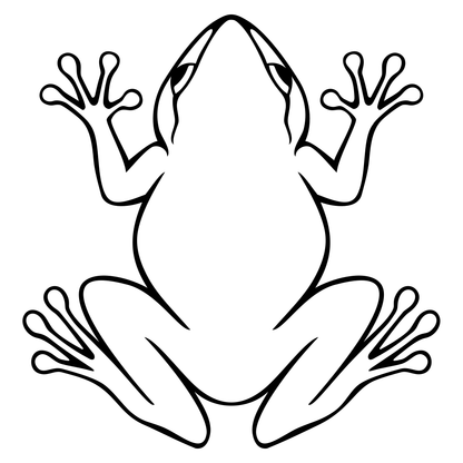 Creative vector design of a frog for cutting machines