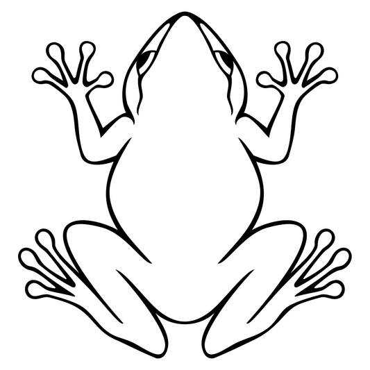 Creative vector design of a frog for cutting machines