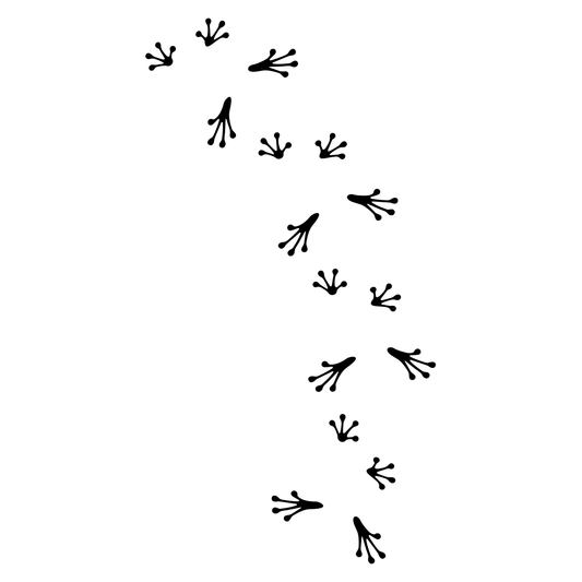 Frog footprints for creative cutting projects and crafts