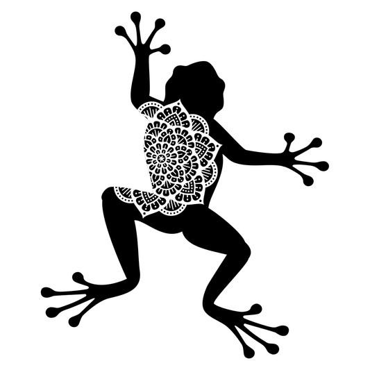 Frog mandala design suitable for artistic crafting projects