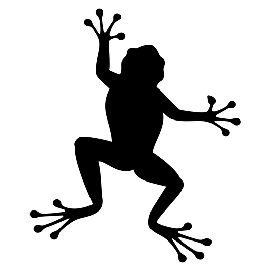 Creative frog silhouette design for cutting projects