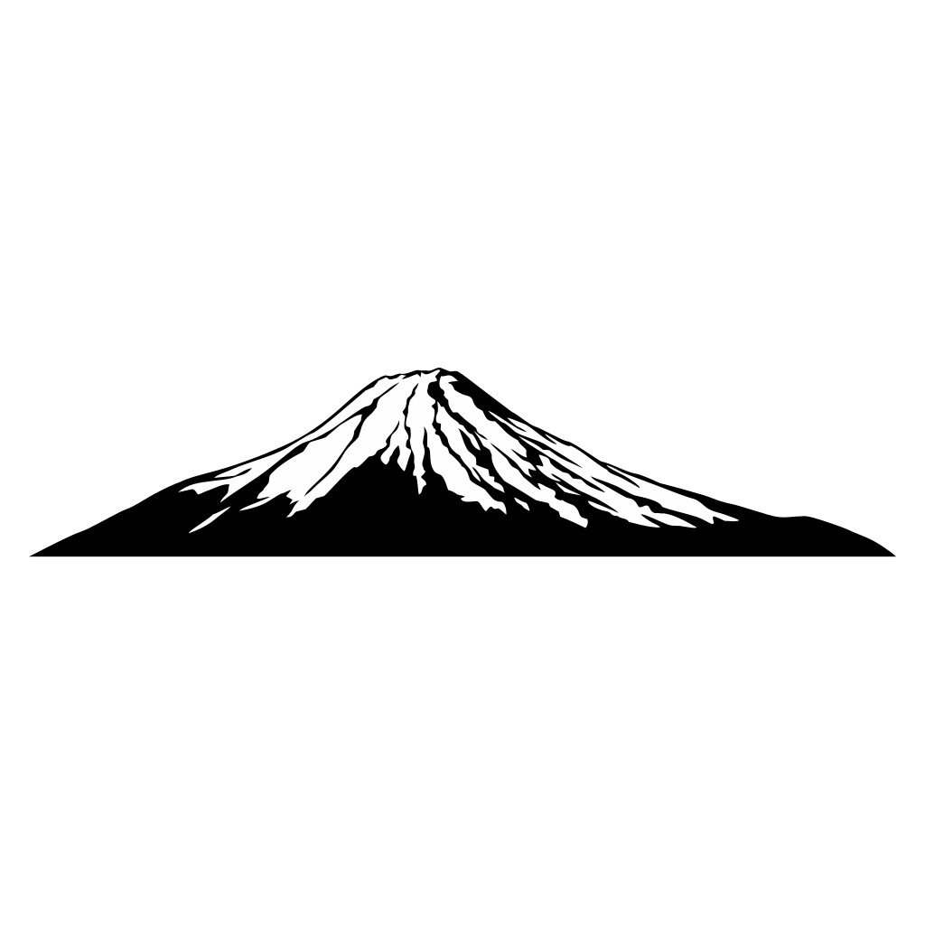 Beautiful Fuji Mountain silhouette design for cutting machines