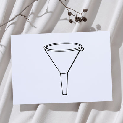 Creative vector svg of a simple funnel design for crafts