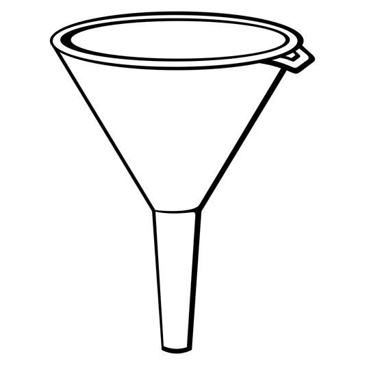 Creative vector svg of a simple funnel design for crafts