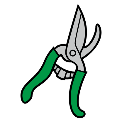 Garden shears design in vibrant color for creative projects