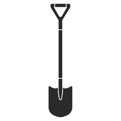 Unique vector design of a classic garden shovel for crafts