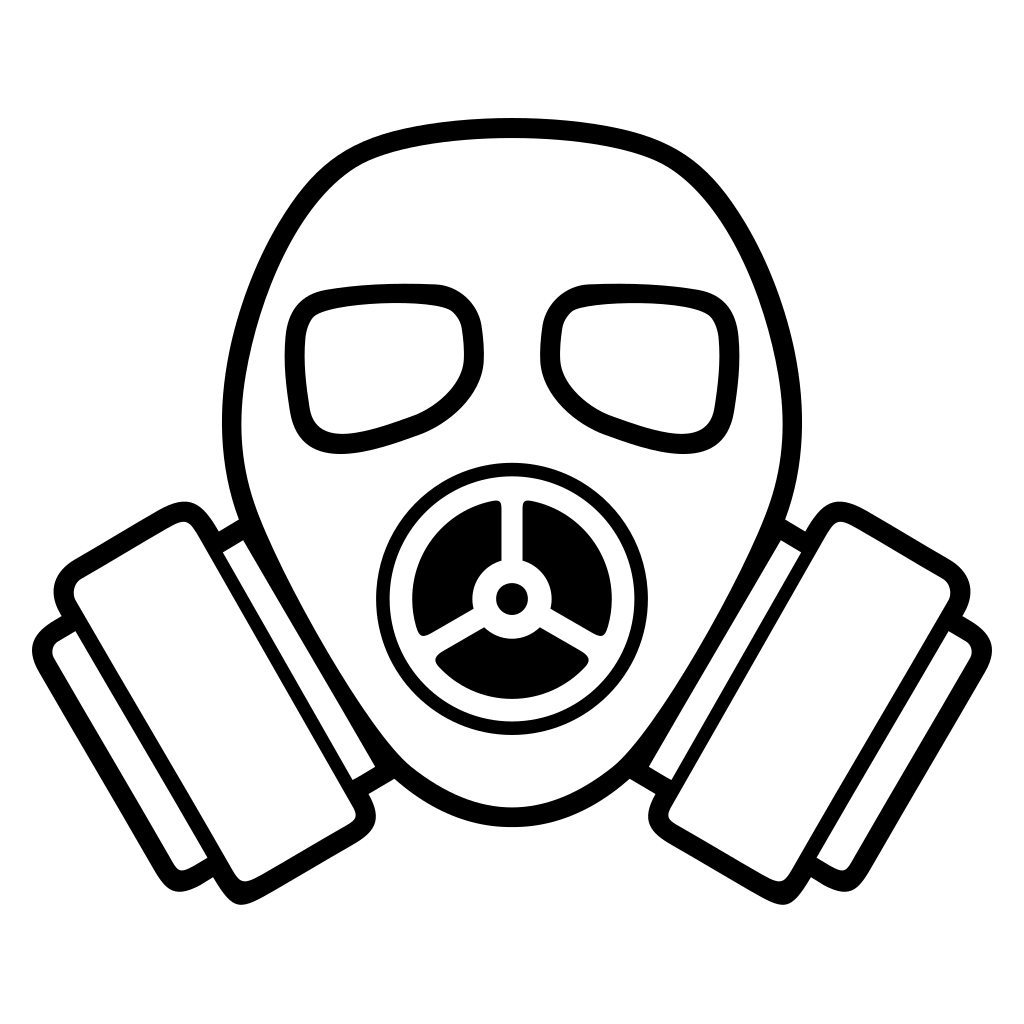 Intricate black and white gas mask vector for creative cutting