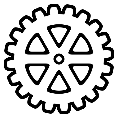 Creative vector design of a gear for crafting projects