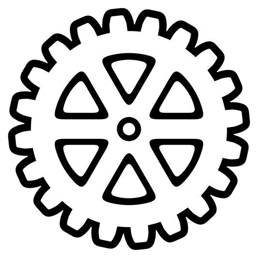 Creative vector design of a gear for crafting projects