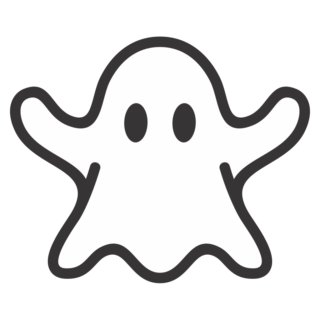 Playful ghost outline for creative cutting machine projects