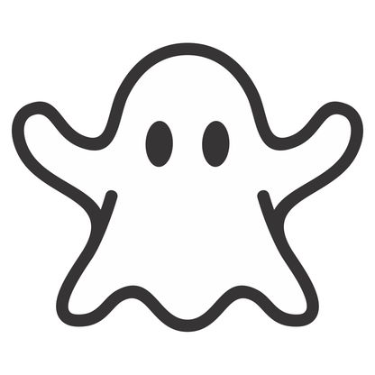 Playful ghost outline for creative cutting machine projects