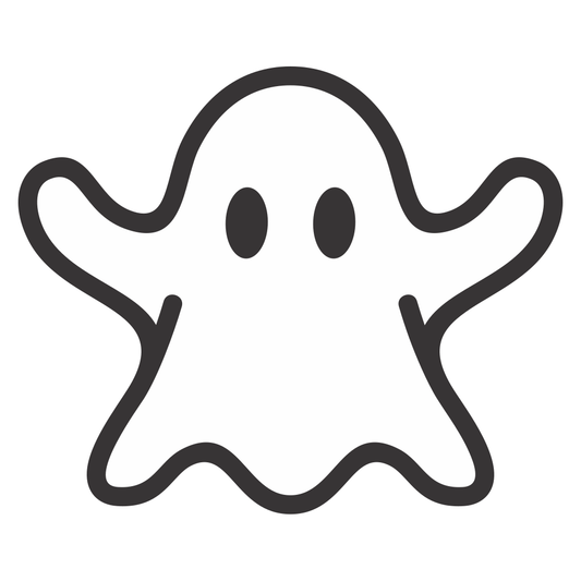 Playful ghost outline for creative cutting machine projects