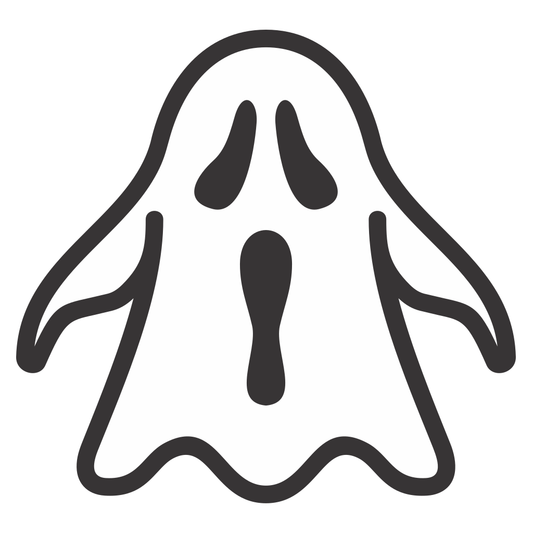 Fun ghost design for crafting projects and celebrations