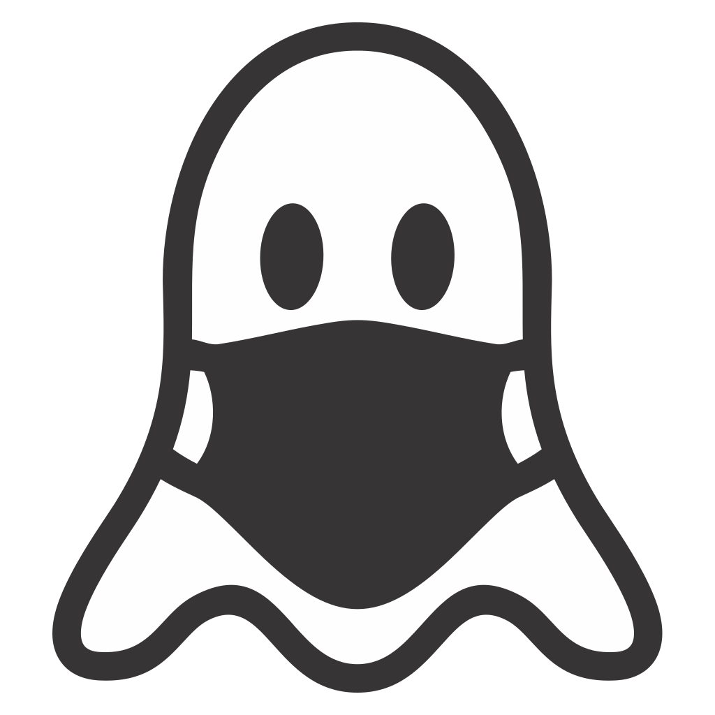 Playful ghost wearing a mask for Halloween crafting fun