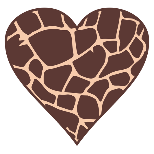 Unique giraffe skin heart design for creative projects