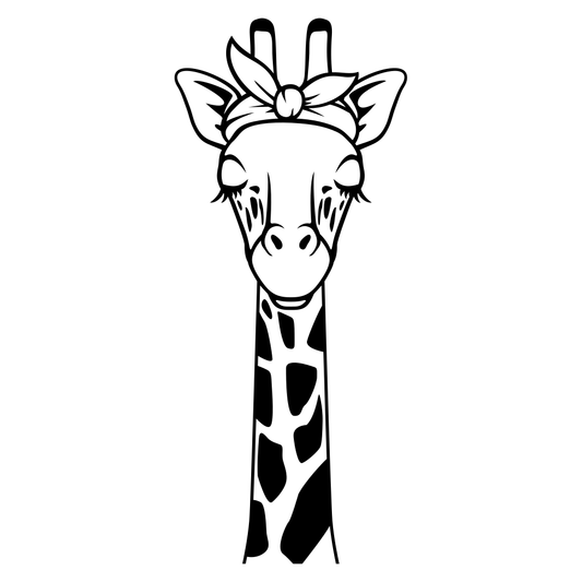 Giraffe with a stylish bandana ready for crafting fun
