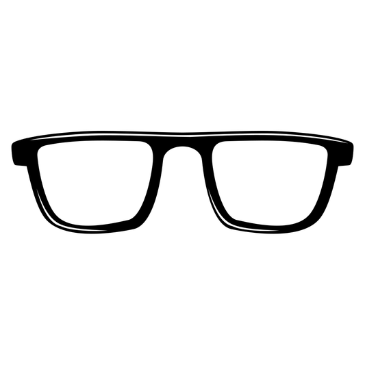 Creative vector glasses design for cutting machines