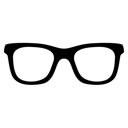 Stylish black glasses silhouette for cutting machines