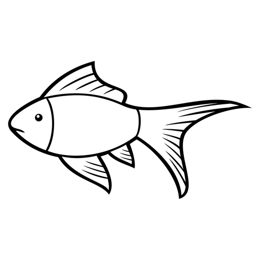 Elegant golden fish silhouette for creative crafting projects