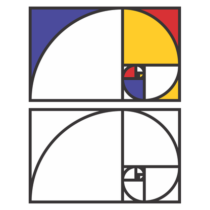 Creative vector design inspired by the golden ratio