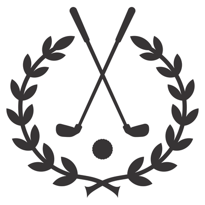 Elegant golf laurel wreath design for crafting enthusiasts