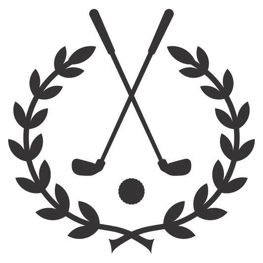 Elegant golf laurel wreath design for crafting enthusiasts