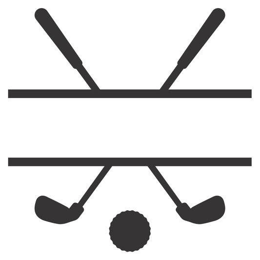 Creative golf monogram design perfect for cutting machines