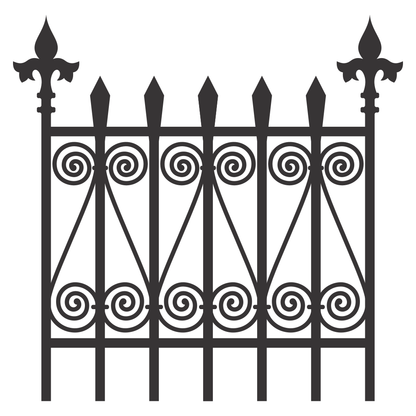Elegant gothic fence design for creative cutting projects