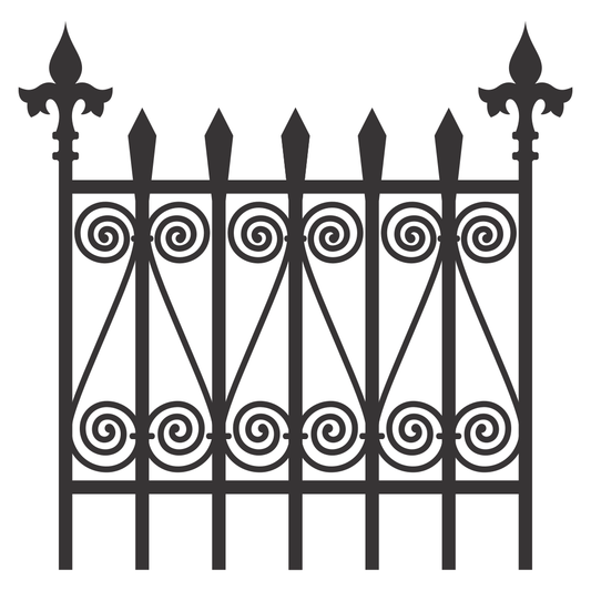 Elegant gothic fence design for creative cutting projects