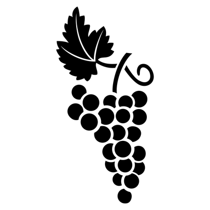 Elegant black grape vector design for cutting machines