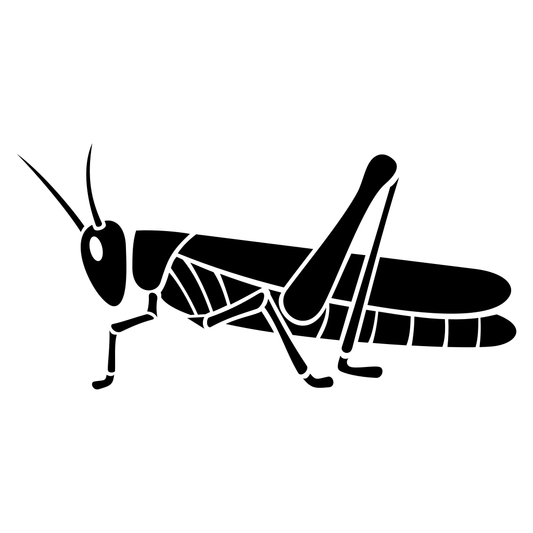 Stylish vector design of a grasshopper for cutting machines