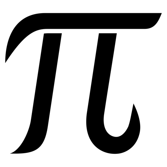 Chic vector design of Greek letter pi for cutters