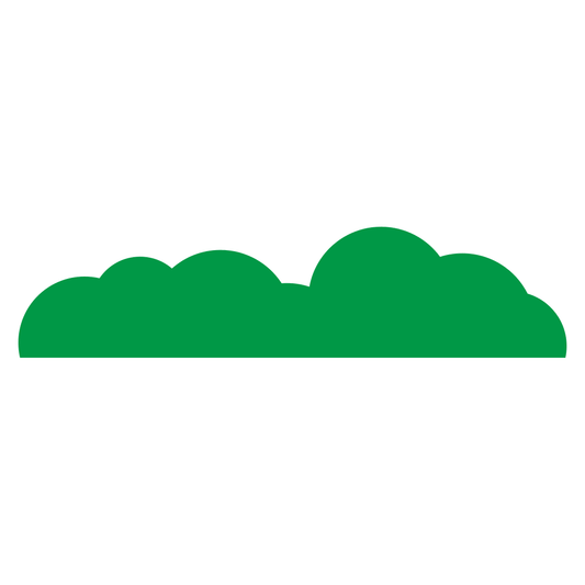 Beautiful green bush vector for creative cutting designs