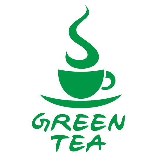 Elegant design of green tea cup with steam illustration