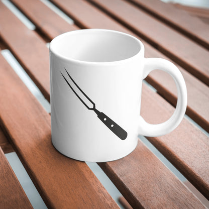 Creative grill fork vector design for cutting machine use