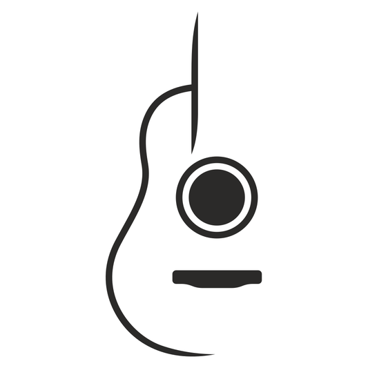 Elegant vector design of a guitar suitable for crafts