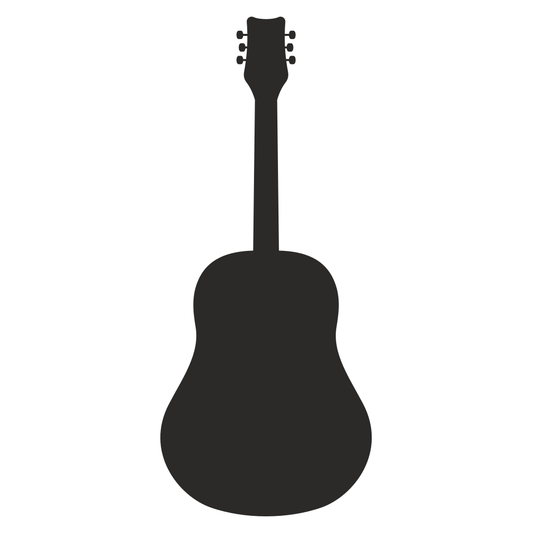 Stylish black guitar silhouette design for crafting projects