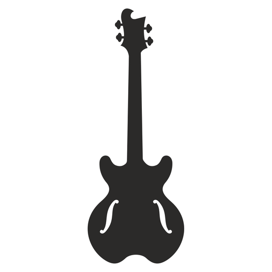 Guitar silhouette vector design for cutting machines