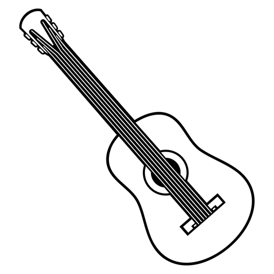 Creative guitar vector design for cutting machines