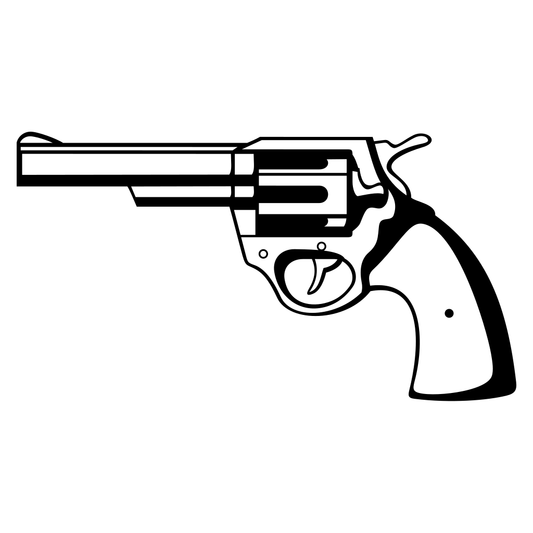 Stylish vintage revolver design for crafting projects