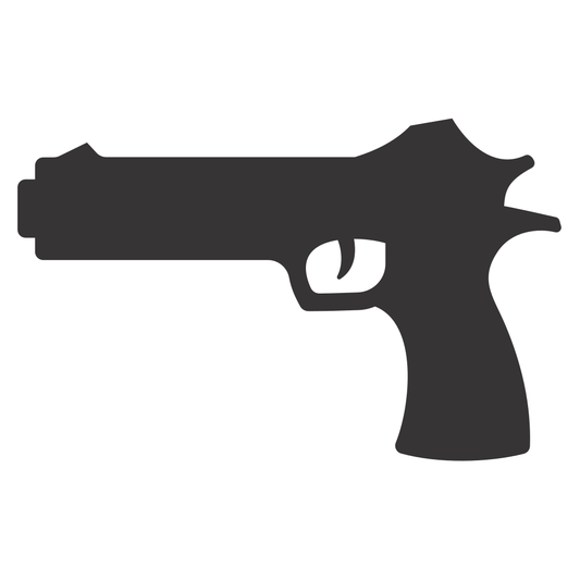 Creative black pistol vector design for crafting projects