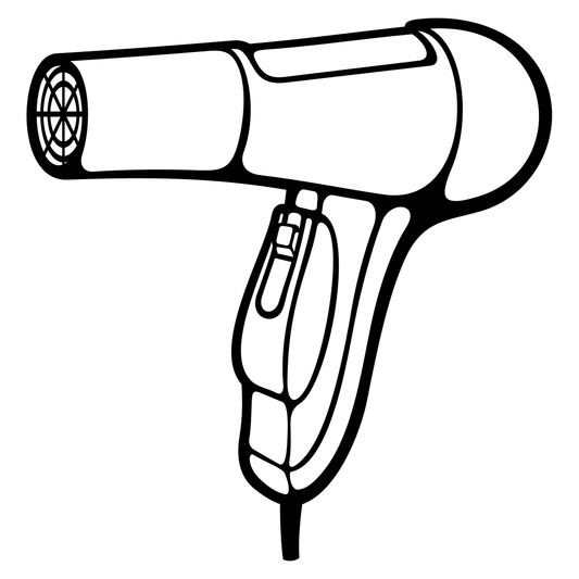 Creative vector design of a hair dryer for cutting machines