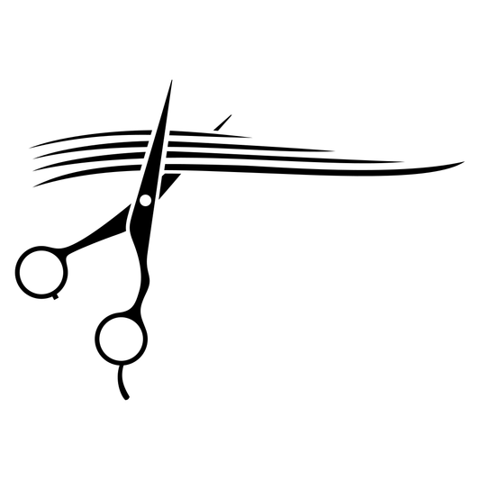Artistic hair salon scissors design for crafting projects